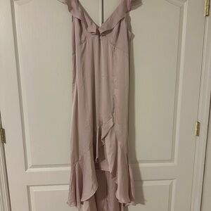 SALE! Express Pink Off the Shoulder High Low Sundress